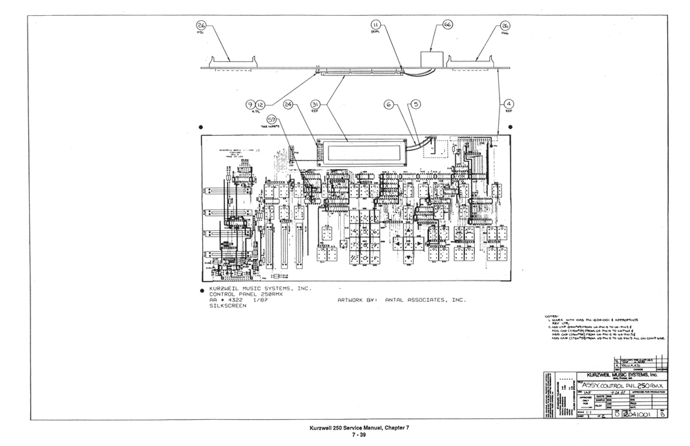 Assembly Control Panel Board (RMX), 2 sheets - Sheet 1